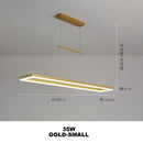GobekUsa Gold Aluminum LED Chandelier Acrylic Deco Design for Bedroom Kitchen Island