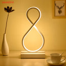 GobekUsa LED Ring Table Lamp: Modern Nordic Bedroom Lighting Fixture