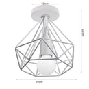 GobekUsa Iron Cage Ceiling Light Fixture Retro Nordic Design Home Kitchen Lamp