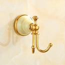 GobekUsa Gold Bathroom Accessories Set: Shelf, Towel Rack, Holder, Brush Holder, Bath Hardware