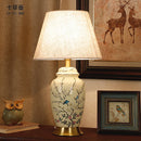 GobekUsa Chinese Ceramic Table Lamp: Hand-Painted Retro Style for Living Room, Bedroom, or Villa