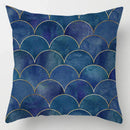 GobekUsa Blue Geometric Marble Stripe Line Pillowcases for Car Sofa Decor