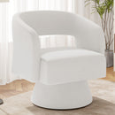 Swivel Barrel Accent Chair — Oversized Velvet Upholstered 360° Chair for Living Room, Bedroom & Home Office