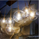 GobekUsa Gradient Glass Ball Chandelier LED E27 Lamp for Hotel, Bar, and Bedroom