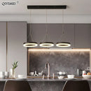 GobekUsa LED Pendant Lights: Modern Black & White Acrylic Fixture with Remote Control
