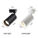 GobekUsa Black White LED GU10 Track Lamps for Shop Rail, Aluminum Spotlights for Clothing Store