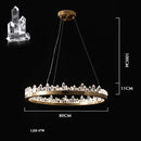 GobekUsa Dimmalbe LED Crystal High Ceiling Chandelier for Living Room
