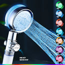 GobekUsa 7-Color LED Handheld Shower Head with Stop Button and High Pressure Nozzle