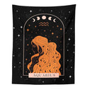 GobekUsa Celestial Constellation Tapestry Moon Phase Wall Hanging for Unique Home Décor