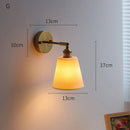 GobekUsa LED Ceramic Wall Sconce with Knob Switch for Bedroom Bathroom Mirror Lighting