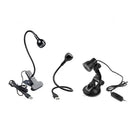 GobekUsa LED Book Light Black Silver Clip-On Desk Lamp Flexible Reading Lamp