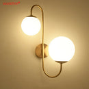 GobekUsa Gold Glass Ball Wall Sconce LED Round Ball Wall Lamp