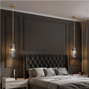 GobekUsa Crystal Glass Pendant Lamp Luxe Chandelier for Bedroom Restaurant Kitchen Home