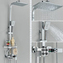 GobekUsa Black Thermostatic Digital Shower Faucet Set 4-way Mixer Bidet Tap for Bathroom