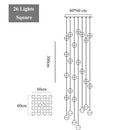 GobekUsa Crystal LED Chandelier: Modern Luxury Pendant Lights for Staircase, Bedroom, and Living Room