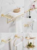 GobekUsa Brushed Gold Bathroom Hardware Set for Bath Accessories and Organization.