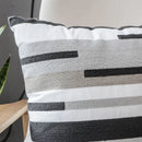 GobekUsa Grey Embroidered Cotton Pillow Cover 45x45cm for Home Decor and Living Room