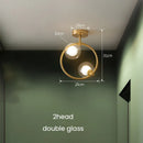 GobekUsa Gold Glass Ball Chandelier for Living Room Kitchen Bedroom - 220V 110V