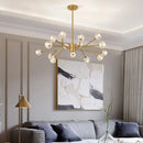 GobekUsa Crystal LED Chandelier: Modern Nordic Design Copper Ceiling Light Fixture