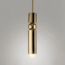 GobekUsa Golden Cylinder Pipe LED Pendant Light - Modern Nordic Design