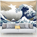 GobekUsa Kanagawa Wave Bohemian Tapestry Wall Hanging: Aesthetic Room Decor