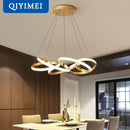GobekUsa Gold Plated LED Pendant Lights for Dining Kitchen Bedroom Study Room Lighting