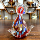 GobekUsa Cute Cat Glass Figurine | Crystal Animal Sculpture | Home Table Decor, Kids Gift