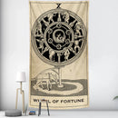 GobekUsa Black & White Tarot Witchcraft Tapestry | Bohemian Hippie Mandala Wall Decor