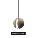 GobekUsa Industrial Moon Cement Pendant Light for Kitchen, Bar, and Bedside