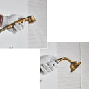 GobekUsa Brass Floor Mount Tub Sink Faucet Dual Handle Bath Set with Handshower