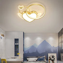 GobekUsa Heart Shape LED Ceiling Light for Girls Room, Bedroom, or Children's Room