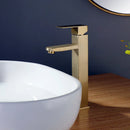 GobekUsa Brushed Gold Stainless Steel Bathroom Basin Sink Faucet Mixer