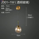 GobekUsa Glass Ball LED Wall Lamp for Nordic Modern Bedroom Lighting