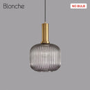 GobekUsa LED Gold Chandelier Stained Glass Pendant Lamps for Home Decoration