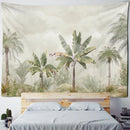 GobekUsa Banana Tree Mist Tapestry Wall Hanging Boho Hippie Polyester Home Decor