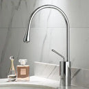 GobekUsa Gold & Marble Basin Faucet: Single Handle Swivel Sink Water Crane
