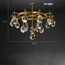 GobekUsa Diamond Crystal Stone Lustre Chandelier for Dinning Room