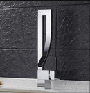 GobekUsa Gold Brass Square Basin Faucet Single Handle Deck Mounted Bathroom Sink Mixer