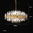 GobekUsa E14 LED Crystal Pendant Lights in Silver Gold Finish