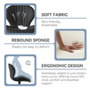 Swivel Bar Stool with Adjustable Height, Leather Seat & Iron Base