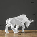 GobekUsa Geometric Bull Sculpture - Modern Home Decor, Office, Living Room Ornament