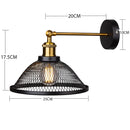 GobekUsa Iron Net Wall Lamp: Modern Metal Cage Bedroom Lighting