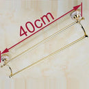 GobekUsa 60cm Double Towel Bar with Ceramic Gold Finish for Bathroom Accessories.