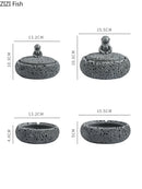 GobekUsa Cement Astronaut Ashtray with Lid - High Temperature Resistant Cigar Ashtray