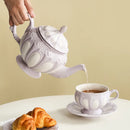 GobekUsa Elegant Porcelain Tea Set: Teapot, Cups, Saucers, High-Grade Coffee Pot, Perfect for Parties