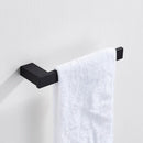 GobekUsa Black Bathroom Hardware Set: Robe Hook, Towel Rail, Rack, Shelf, Tissue Holder & More