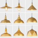 GobekUsa Gold Wrought Iron Chandelier Pendant Light, E27 LED, Nordic Retro Style