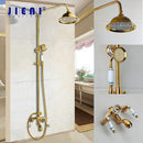 GobekUsa Golden Polished Shower Head with High Pressure Aerator Nozzle