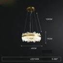 GobekUsa Golden Stainless Steel LED Designer Chandelier for Dining Room