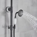 GobekUsa 8" Rainfall Shower System with Bathtub Faucet and Hand Shower